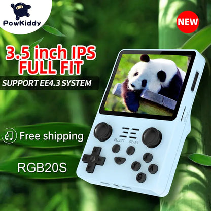 POWKIDDY New RGB20S Handheld Game Console Retro Open Source System RK3326 3.5-Inch 4:3 IPS Screen Children&#39;s Gifts