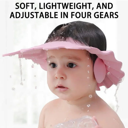 2 Pcs Adjustable Shampoo Shower Cap, Waterproof Shampoo Cap to Protect Ears and Eyes from Water, Baby Bath Accessories